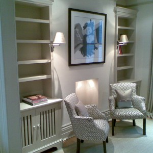 Painted bookcases