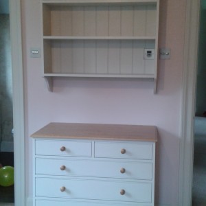 Childrenâ€™s chest of drawers and bookcase